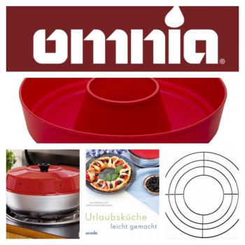 Omnia Einsteiger Set mit Kochbuch, Aufbackgitter und Backform